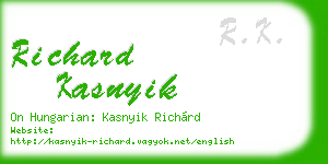 richard kasnyik business card