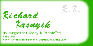 richard kasnyik business card